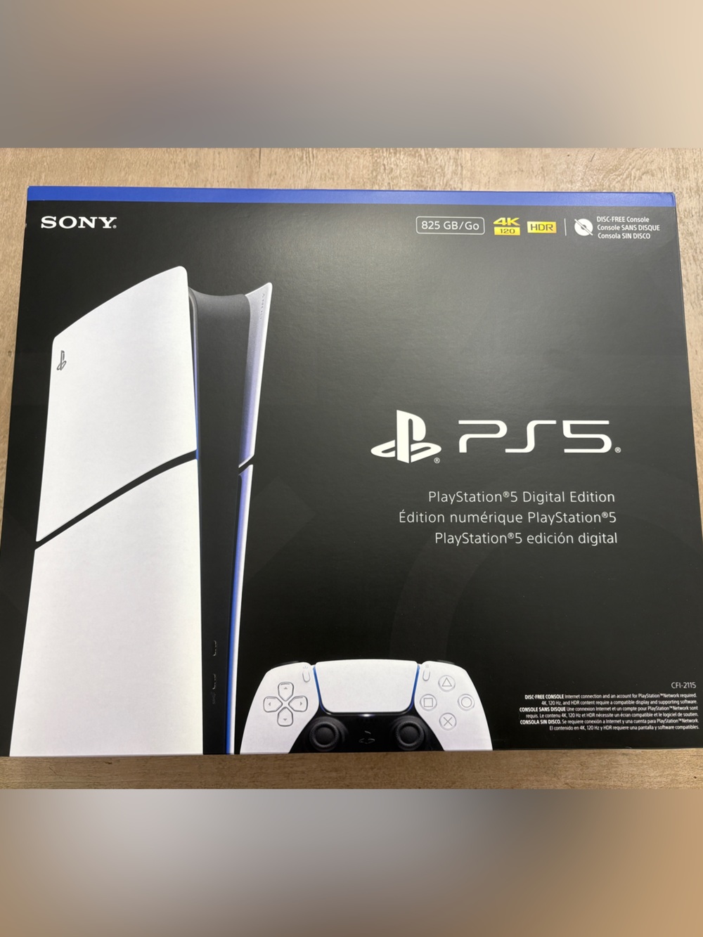 Sony PS5 Digital Edition Console - White with Black Accents